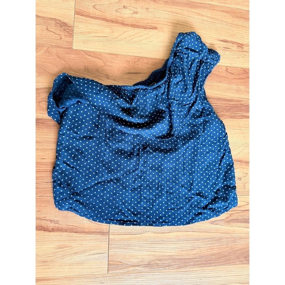 American Eagle Outfitters One Shoulder Top Blue Polka Dot Blouse Size S - Picture 2 of 5